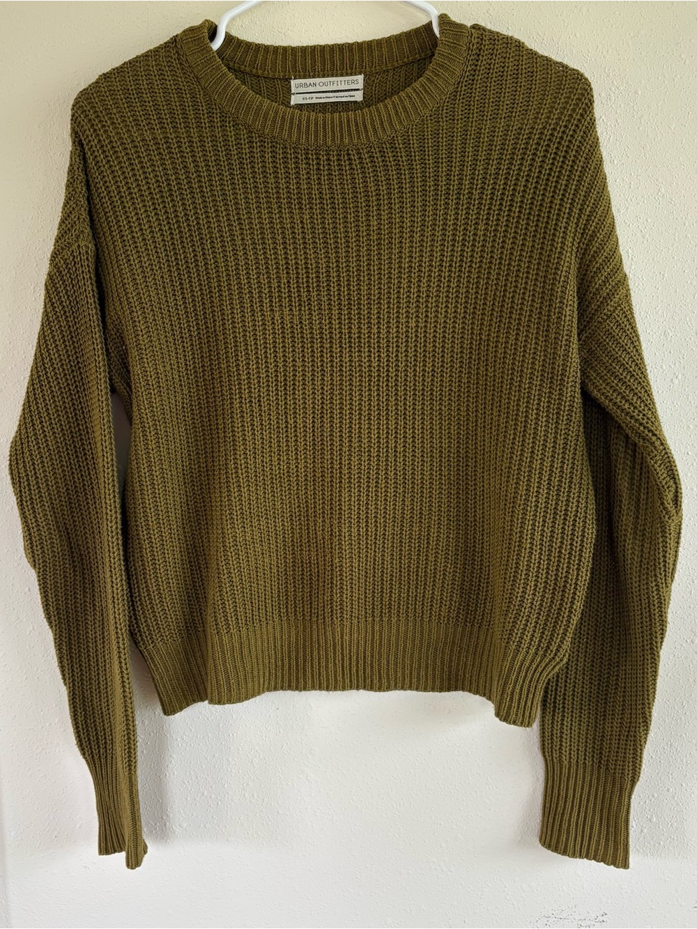 Urban Outfitters Olive Green Chunky Waffle Knit Sweater Women’s XS